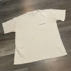 Vintage Banana Republic Dolphin Graphic Pocket T-Shirt Mens White Single Stitch